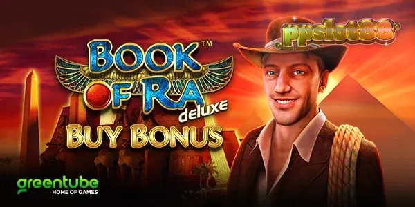 Tampilan visual klasik slot Book of Ra deluxe dengan tema petualangan Mesir